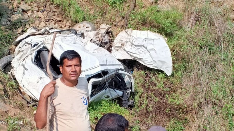 सौंप गांव से चमियाला आ रही कार दुर्घटना में दो की मौत