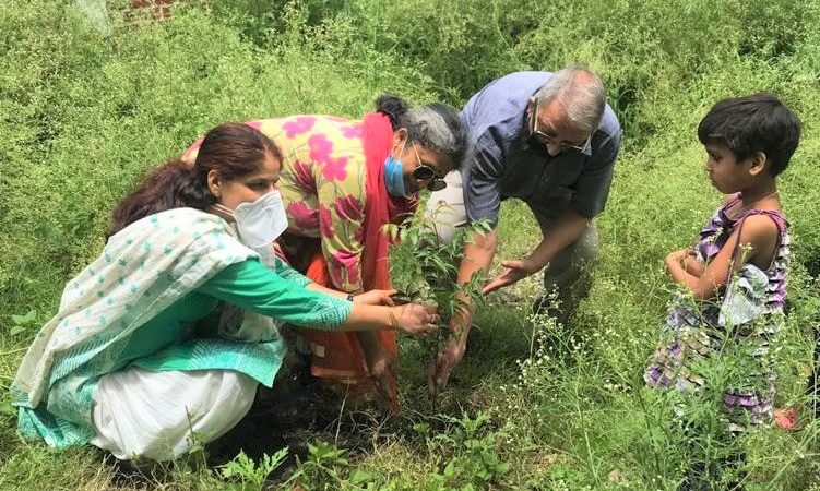 गौरा देवी जैव-विविधता तालाब में वृक्षारोपण कर स्वाति ध्यानी को श्रद्धांजलि