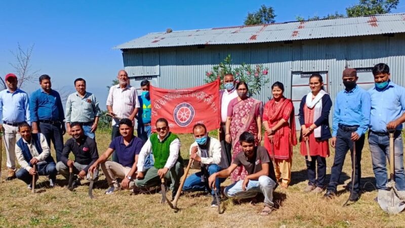 राजकीय महाविद्यालय चन्द्रबदनी- माह में दो शनिवार को श्रमदान से स्वच्छता कार्यक्रम हेतु सपथ