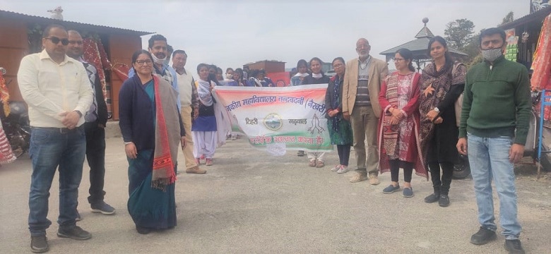 महाविद्यालय में 2.5 किमी पैदल यात्रा के साथ “आजादी के अमृत महोत्सव” का सुभारम्भ