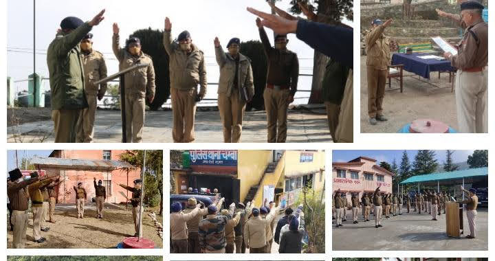 राष्ट्रीय मतदाता दिवस पर टिहरी पुलिस द्वारा ली गई शपथ