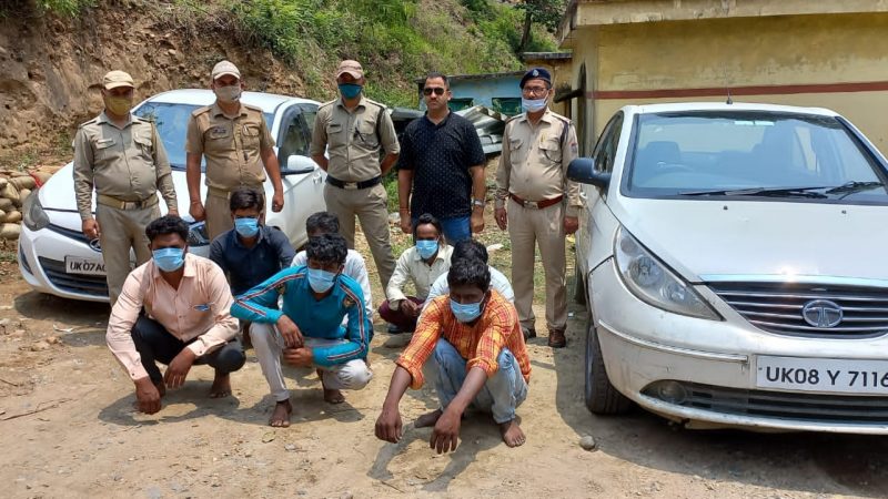 रात्रि के समय सरकारी सम्पति को चोरी कर रहे गैंग के 7 सदस्य पुलिस की गिरफ्त में