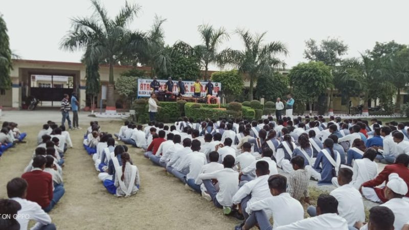एसडीआरएफ द्वारा स्कूली बच्चों को कराया गया आपदा के प्रति जागरूक