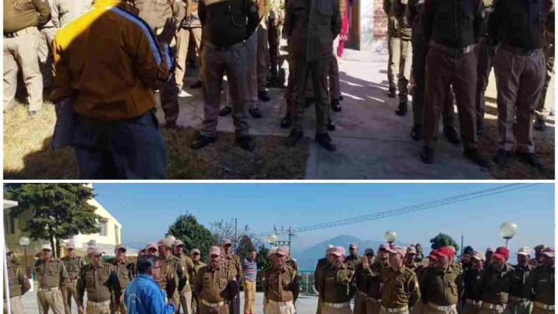 डीडीआरएफ और पुलिस जवानों को मास्टर ट्रेनर अनिल सकलानी ने दी कई अहम जानकारियां