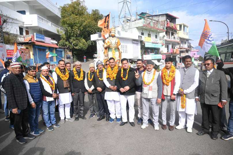 युवा कांग्रेस के नवनिर्वाचित जिला अध्यक्ष संदीप कुमार का जिला मुख्यालय में जोरदार स्वागत