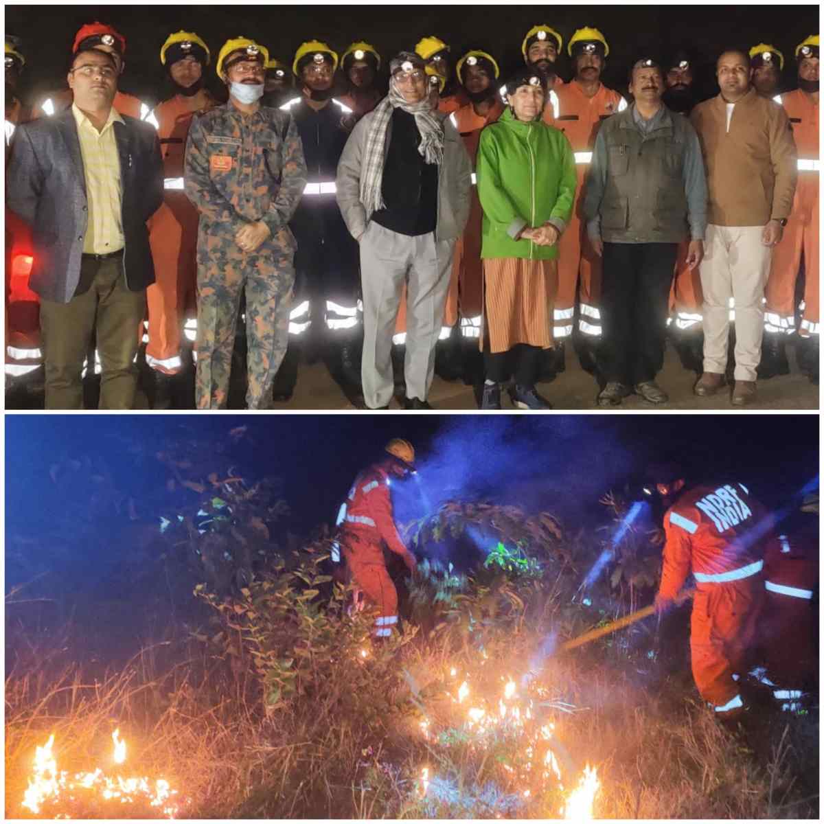 इंदिरा गांधी राष्ट्रीय वन अकादमी (देहरादून) के निदेशक श्री भरत ज्योति (आईएफएस) की उपस्थिति में कीर्ति नगर रेंज के चौरास कक्ष संख्या-1 में रात्रिकालीन वनाग्नि शमन हेतु प्रशिक्षण दिया गया