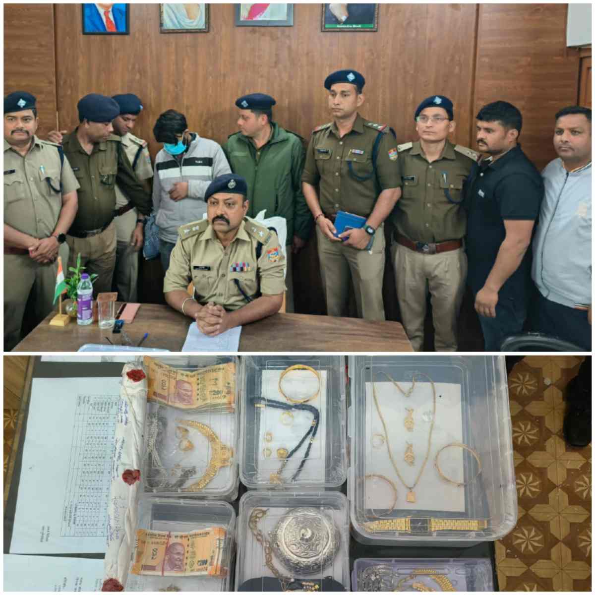 अन्तरराज्यीय चिरानी गैंग के शातिर अभियुक्त को पुलिस ने किया गिरफ्तार भारी मात्र में चुरायी गयी सोने व चाॅदी की ज्वैलरी बरामद