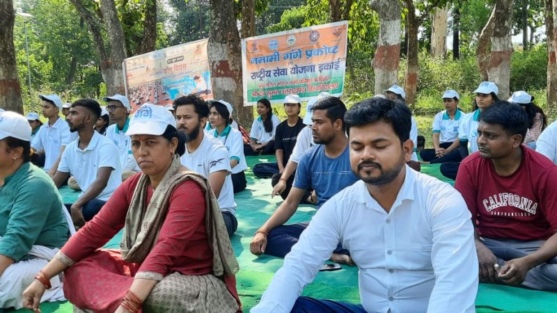 स्मृति वन ऋषिकेश में स्वास्थ्य के लिए योगा विषय पर कार्यशाला, योगाभ्यास एवं पौध रोपण