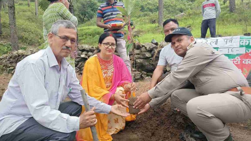 वृक्षारोपण कर हरेला पर्व का किया शुभारंभ