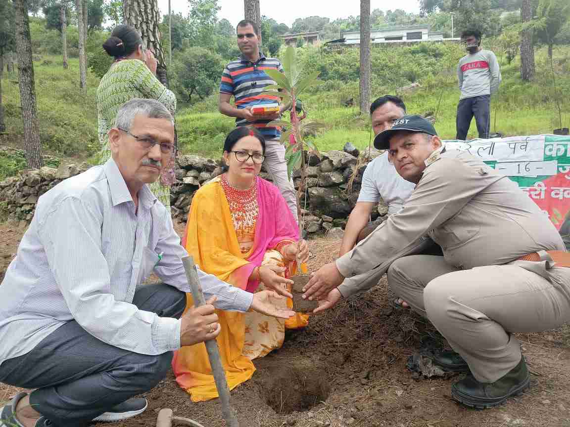 वृक्षारोपण कर हरेला पर्व का किया शुभारंभ