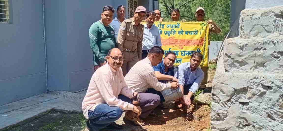 मानव समूह द्वारा बृक्षा रोपण कर वन एवं पर्यावरण की सुरक्षा ही हरेला पर्व है- के.एन. गोस्वामी, एसडीएम घनसाली