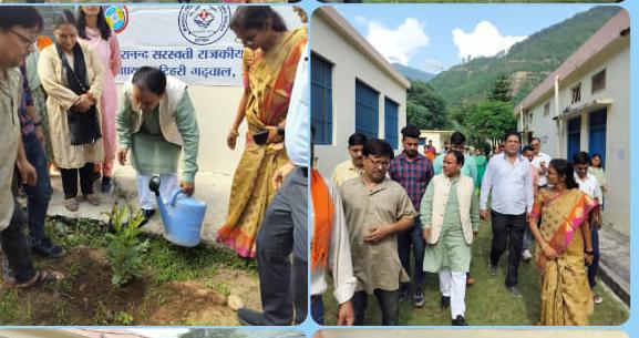 हरेला पर्व पर उच्च शिक्षा मंत्री डॉ.धन सिंह रावत ने किया वृक्षारोपण