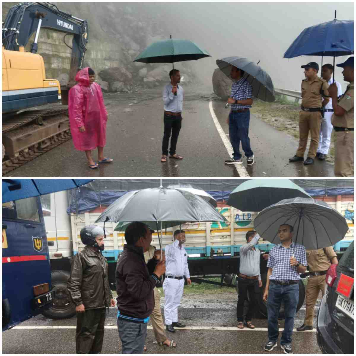 वाह! भारी बारिश में डीएम मयूर दीक्षित छाता लेकर पहुंचे राष्ट्रीय राजमार्ग 94 का निरीक्षण करने, अधिकारियों को दिए ये निर्देश