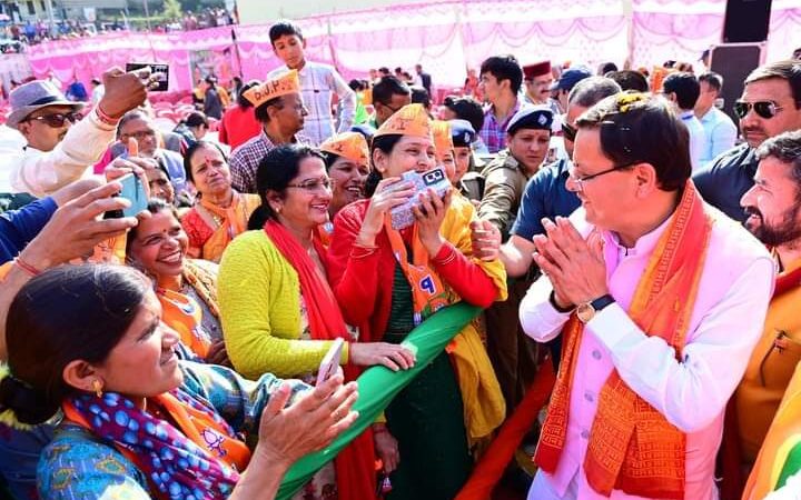 मुख्यमंत्री पुष्कर सिंह धामी की “प्रधानमंत्री की गारंटियों पर मुहर लगाने की अपील”