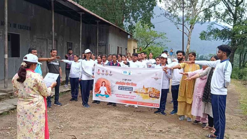 स्नातकोत्तर महाविद्यालय अगस्तमुनि में योग एवं प्राणायाम कार्यक्रम का आयोजन