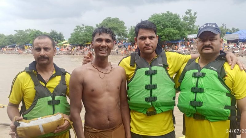 कांवड़ मेले में आठ कांवड़ियों को SDRF ने डूबने से बचाया