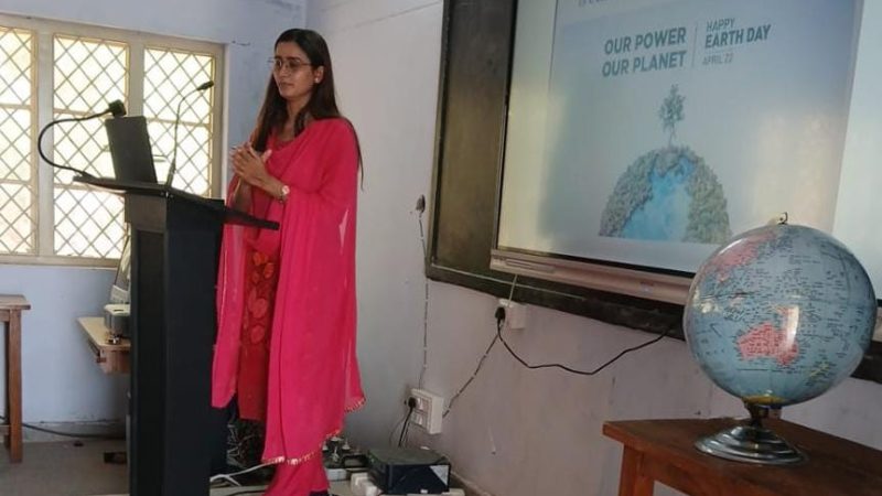 पृथ्वी दिवस पर भूगोल विभाग द्वारा विचार गोष्ठी आयोजित