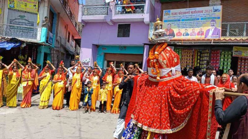 गंगा दशहरा पर्व पर कालिंका डोली का गजा में भव्य स्वागत, घंटाकर्ण धाम में महायज्ञ संपन्न