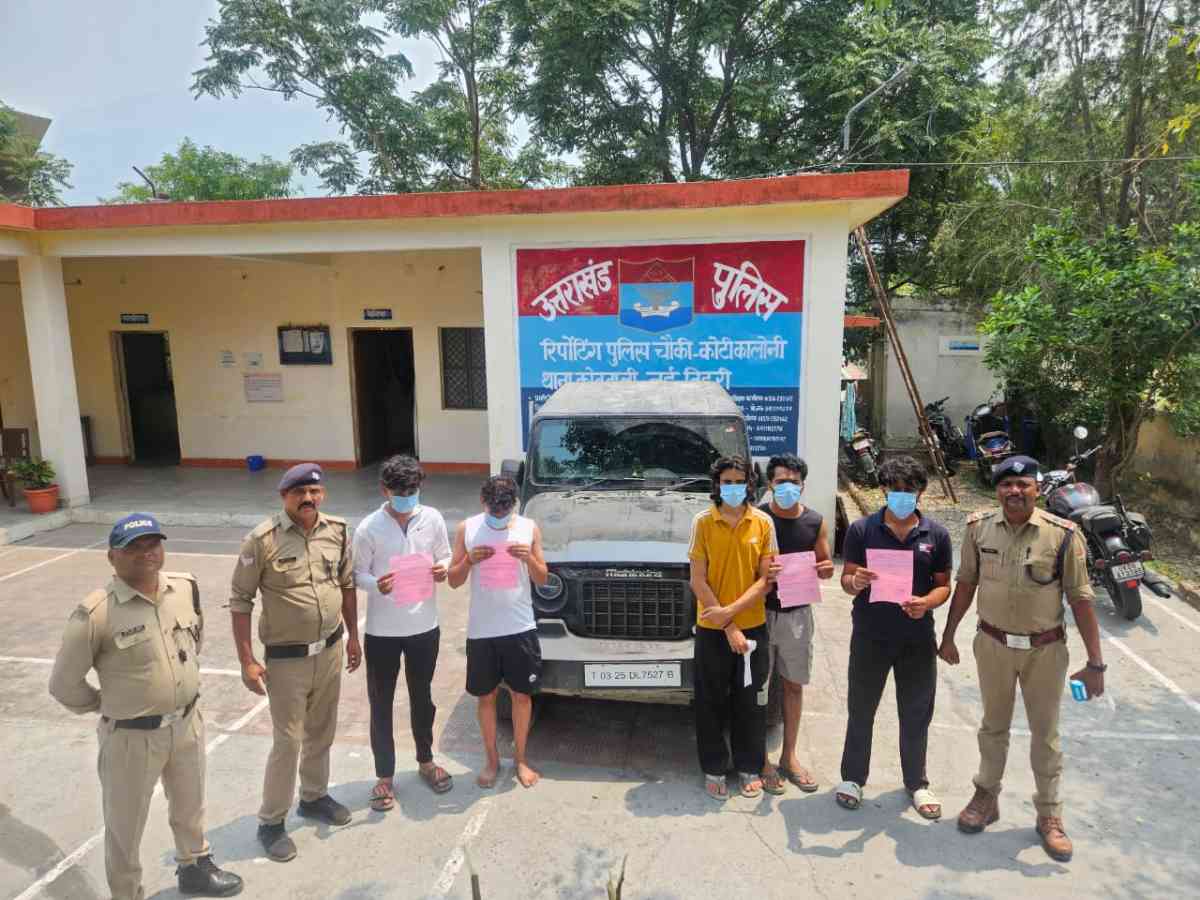 टिहरी पुलिस की बड़ी कार्रवाई स्टंटबाज युवकों को किया गिरफ्तार, थार गाड़ी सीज