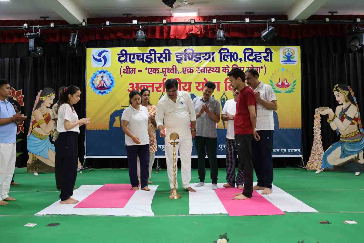 टीएचडीसी टिहरी परियोजना में 11वां अंतरराष्ट्रीय योग दिवस उत्साहपूर्वक मनाया गया