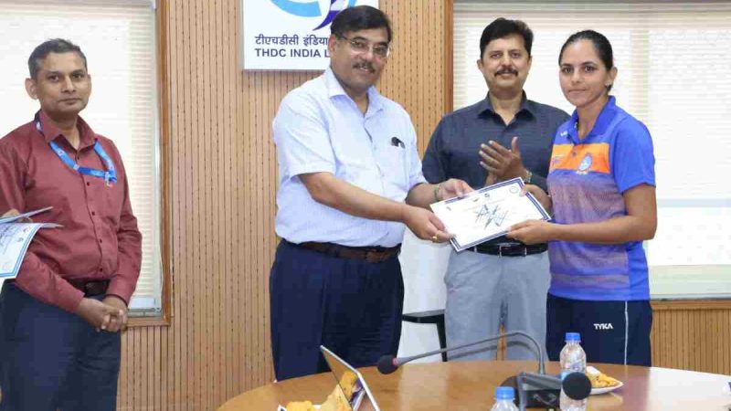 टीएचडीसीआईएल टिहरी परिसर में अंतरराष्ट्रीय पदक विजेता खिलाड़ियों को किया सम्मानित