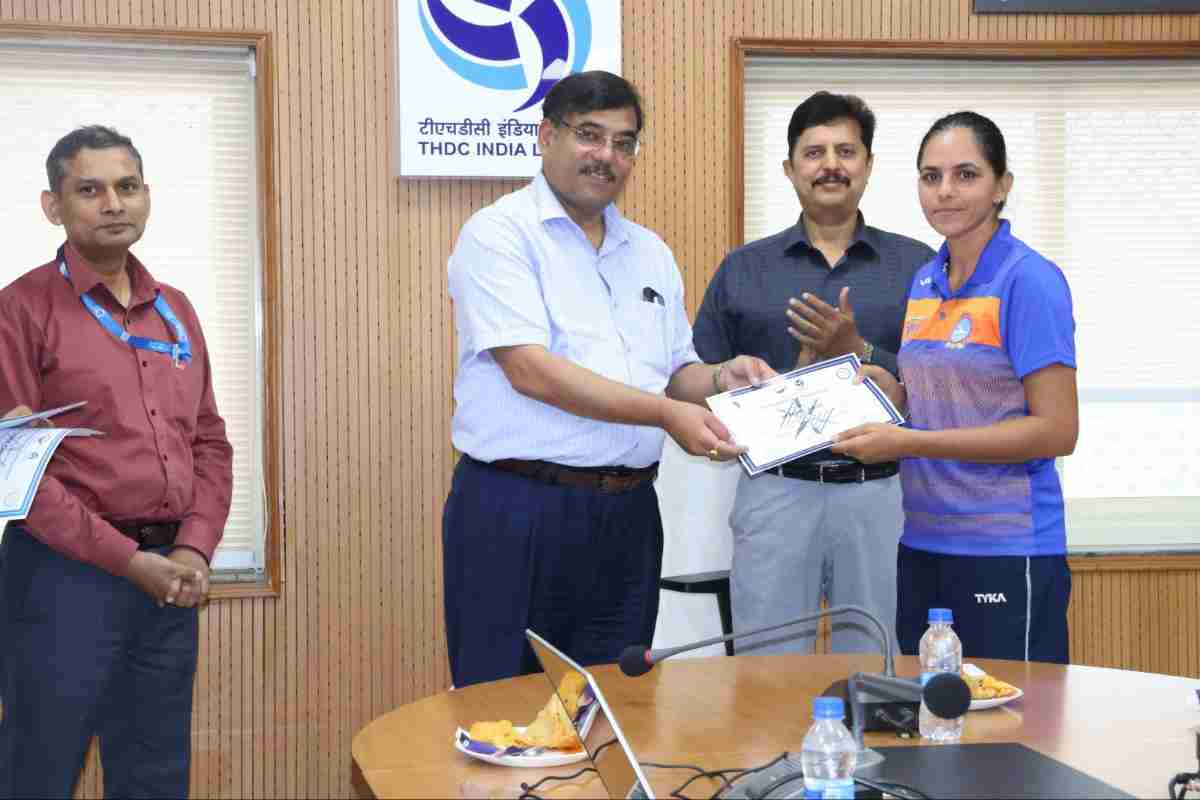 टीएचडीसीआईएल टिहरी परिसर में अंतरराष्ट्रीय पदक विजेता खिलाड़ियों को किया सम्मानित