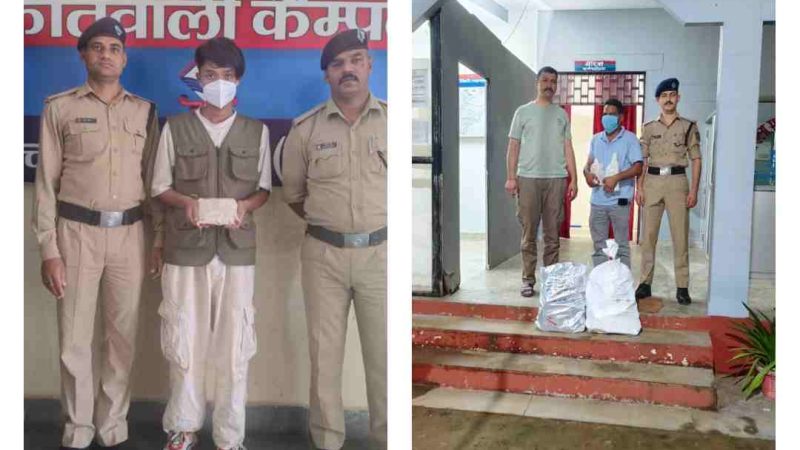 टिहरी पुलिस का नशे के खिलाफ अभियान जारी, चरस और अवैध शराब के साथ दो गिरफ्तार