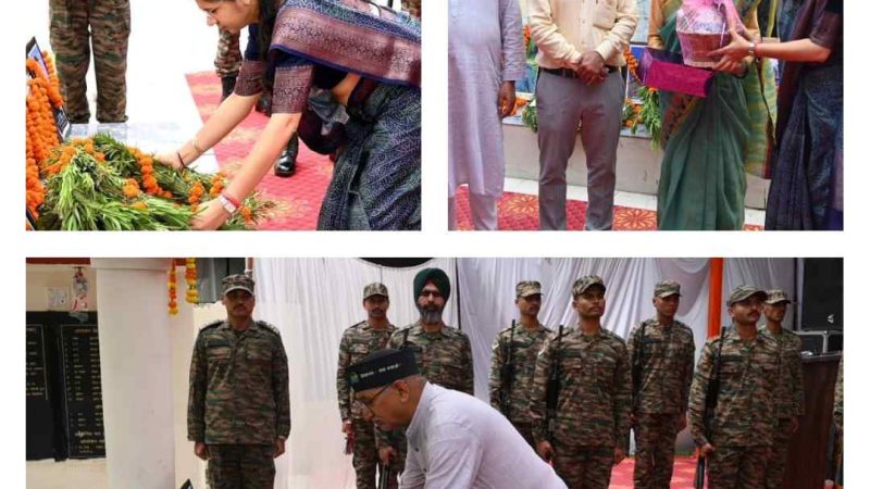 शौर्य दिवस पर नई टिहरी में वीर शहीदों को दी गई श्रद्धांजलि, वीरांगनाओं को किया गया सम्मानित