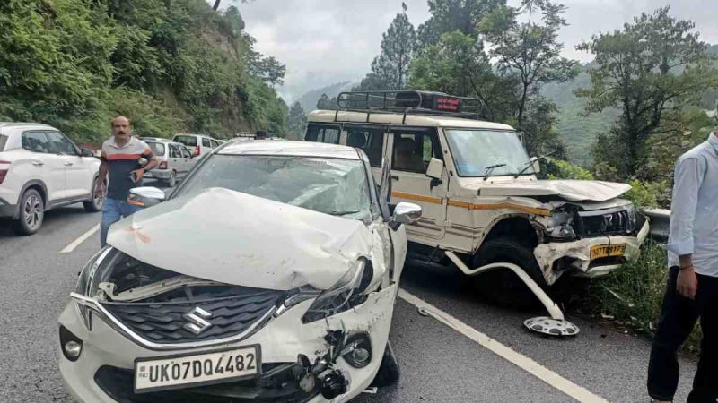 चंबा-नागनी मार्ग पर बलेनो और बोलोरो में टक्कर, तीन लोग घायल